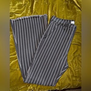 Striped women’s flare jeans